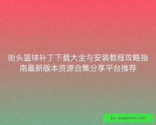 街头篮球补丁下载大全与安装教程攻略指南最新版本资源合集分享平台推荐